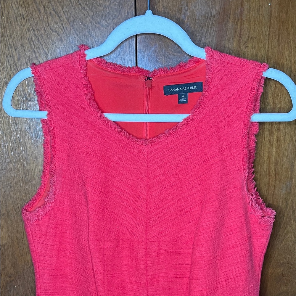 Banana Republic Frayed Edge Tweed Dress Size 4 - Picture 3 of 4